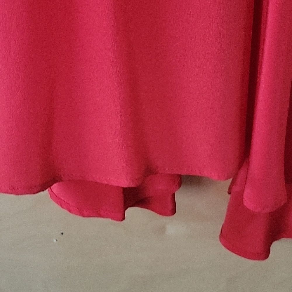 NEW XS Helena Quinn Silk Kate Red Wrap Dress Maxi Long Coquette Flowy Party Gown - Picture 12 of 16